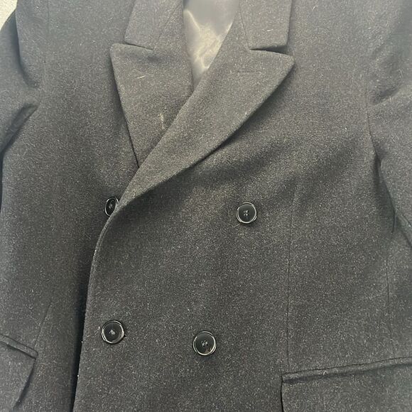 Trade Mark Vintage Long Trench Coat Wool Cashmere Blend Size 44R - Picture 2 of 13